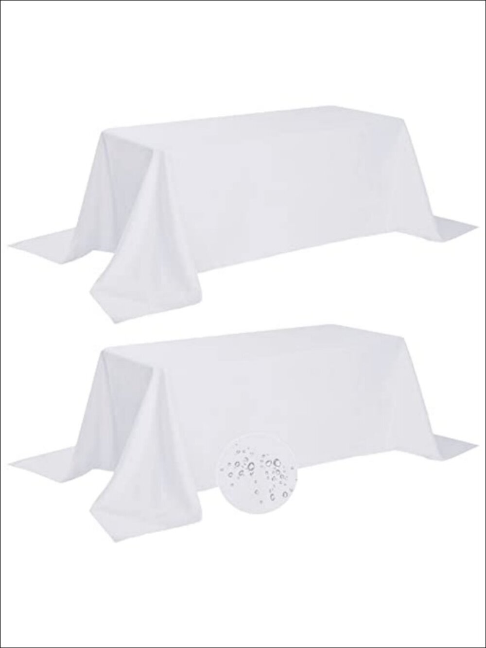 Waterproof Rectangle Tablecloth 90x132 Stain Resistant Wrinkle Polyester